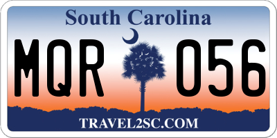 SC license plate MQR056