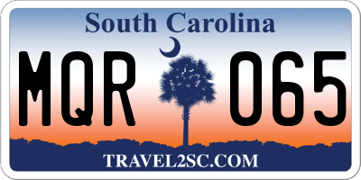 SC license plate MQR065