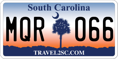 SC license plate MQR066