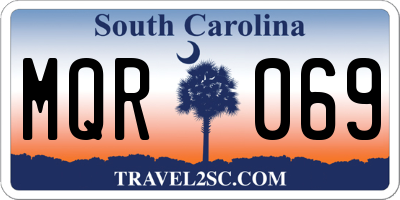 SC license plate MQR069