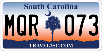 SC license plate MQR073