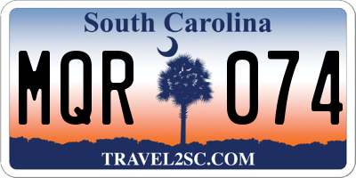 SC license plate MQR074