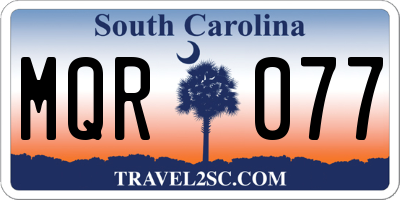 SC license plate MQR077