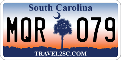 SC license plate MQR079