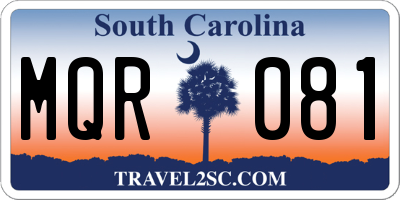 SC license plate MQR081
