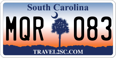 SC license plate MQR083