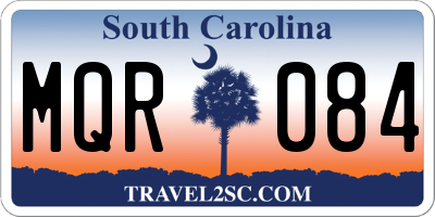 SC license plate MQR084