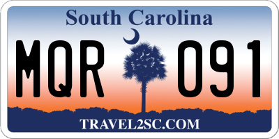 SC license plate MQR091