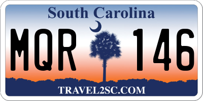 SC license plate MQR146