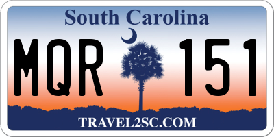 SC license plate MQR151