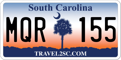 SC license plate MQR155
