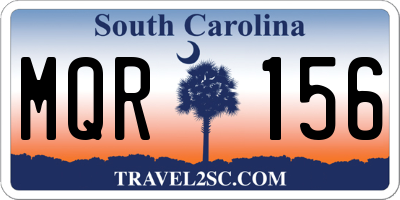 SC license plate MQR156