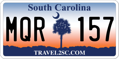 SC license plate MQR157