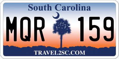SC license plate MQR159