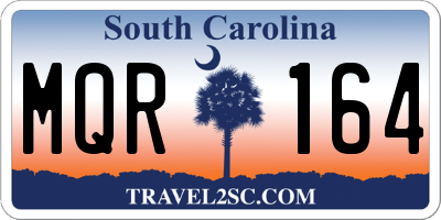 SC license plate MQR164