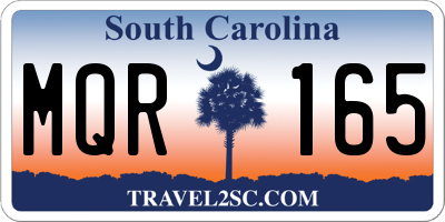 SC license plate MQR165