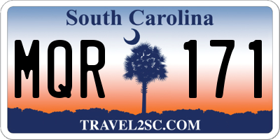 SC license plate MQR171
