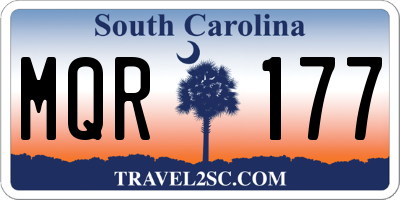 SC license plate MQR177