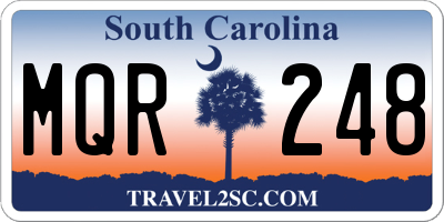 SC license plate MQR248