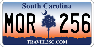 SC license plate MQR256