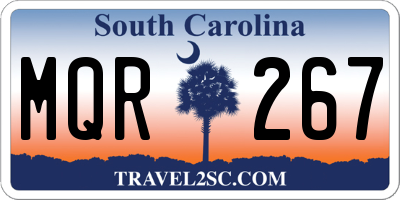SC license plate MQR267