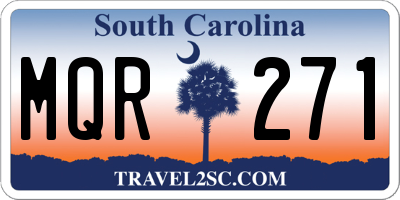 SC license plate MQR271