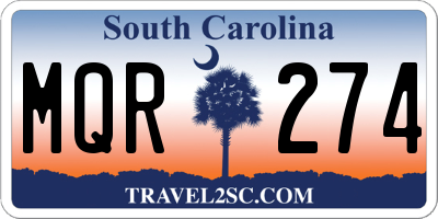 SC license plate MQR274