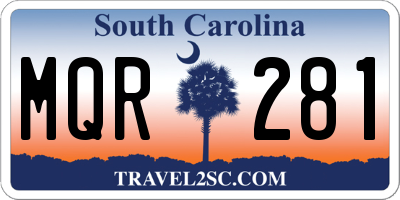 SC license plate MQR281