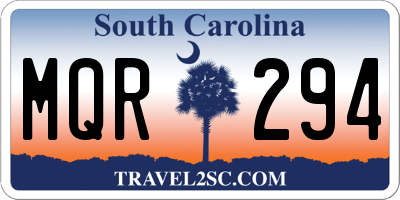 SC license plate MQR294