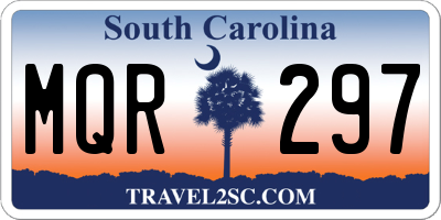 SC license plate MQR297