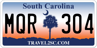 SC license plate MQR304