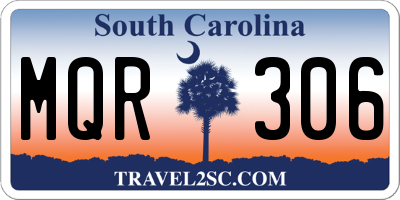 SC license plate MQR306