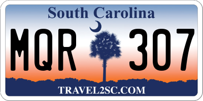 SC license plate MQR307