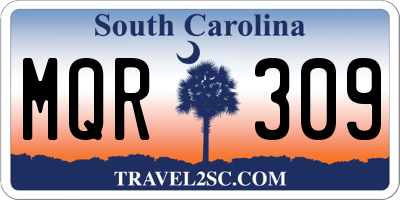 SC license plate MQR309