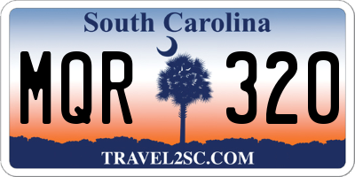 SC license plate MQR320