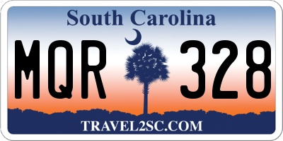 SC license plate MQR328