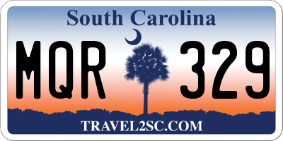 SC license plate MQR329