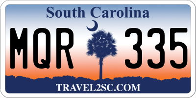 SC license plate MQR335