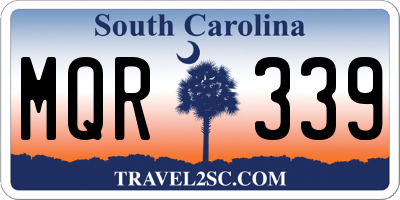 SC license plate MQR339