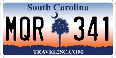 SC license plate MQR341