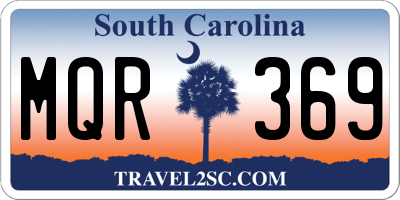 SC license plate MQR369