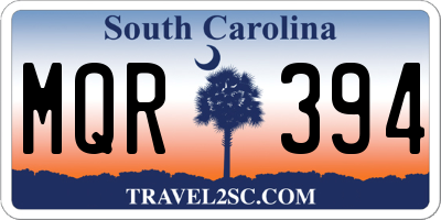 SC license plate MQR394