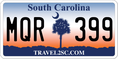 SC license plate MQR399