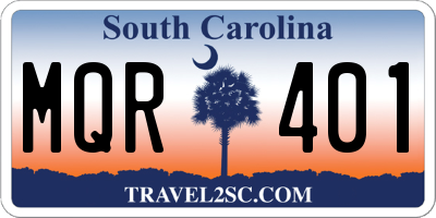 SC license plate MQR401