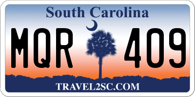 SC license plate MQR409