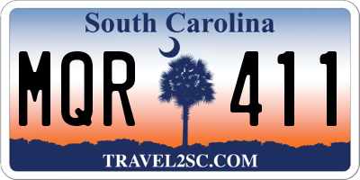 SC license plate MQR411