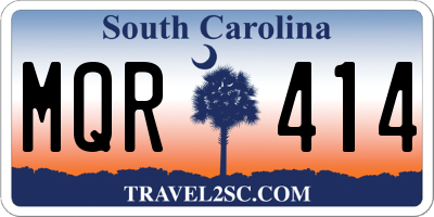 SC license plate MQR414