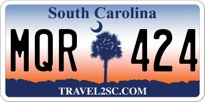 SC license plate MQR424