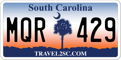 SC license plate MQR429