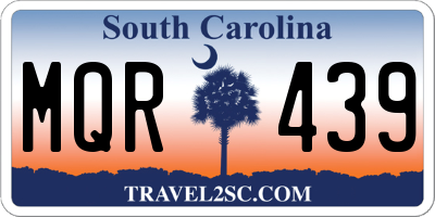 SC license plate MQR439